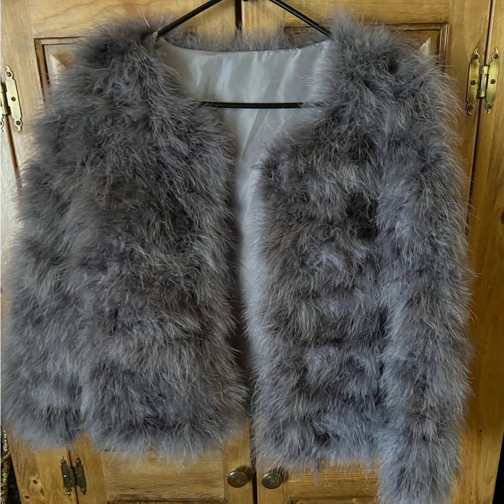 Marabou feather jacket.  Unbranded size m